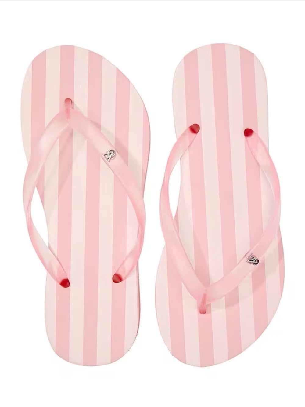 Victoria’s Secret Iconic Pink Striped Flip Flops Size 9 NEW WITH TAGS